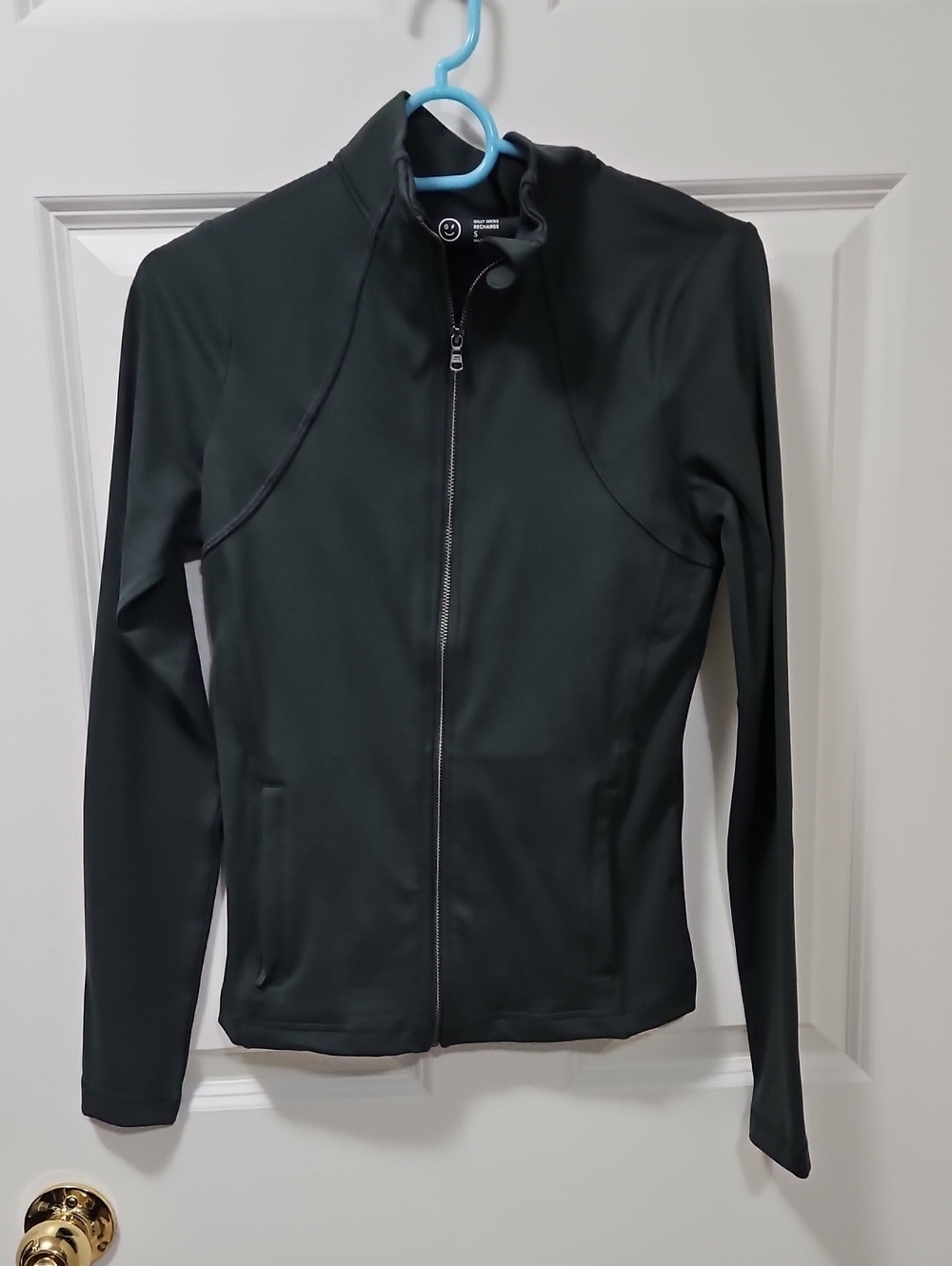 Gilly Hicks Dark Green Zip Up Activewear Jacket Size S